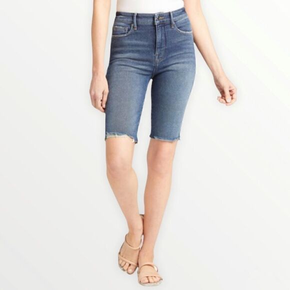 GOOD AMERICAN Good bermuda shorts!  Stretch, hi waistef NWOT B179 - Picture 1 of 11